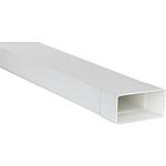 Canal plat FL 100/500 110 x 55 mm / Longueur : 500 mm plastique blanc