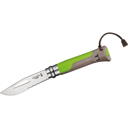 Couteaux de poche OPINEL 254311 No 08 Outdoor, acier inoxydable, manche vert