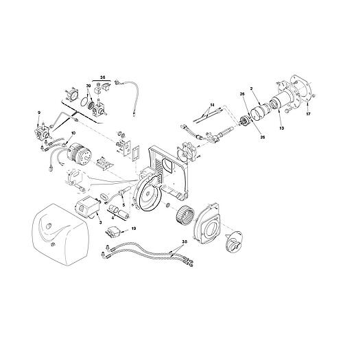 Pièces de rechange pour Riello RES G30/40/50 MRBLU
 Standard 1