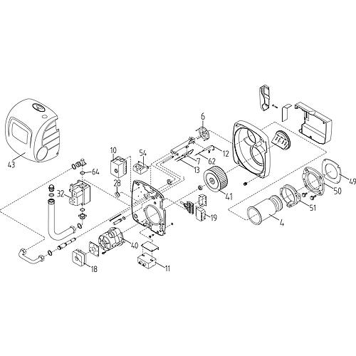 Pièce de rechange pour brûleur gaz Intercal SGN(F) 100H/110H Standard 1