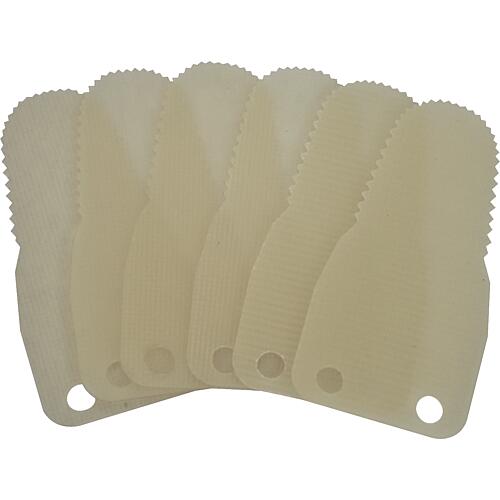 Boîte de lames de rechange, plastique dentelé, 0,5 mm Standard 1