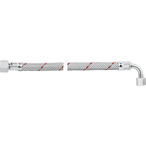 Flexible de bruleur fioul avec ecrou-raccord 3/8", coude 90 avec SR 8LLR l= 1000 mm, Hermann HL50, Giersch