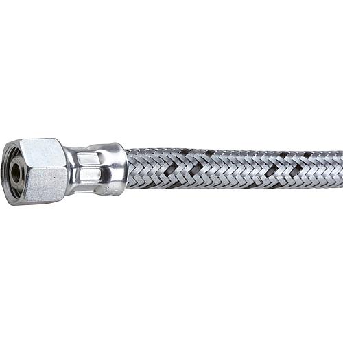 Flexibles de brûleurs fioul 3/8" Écrou-tournant x coude SR 8 LR m. cône, Écrou-tournant 1200 lg.