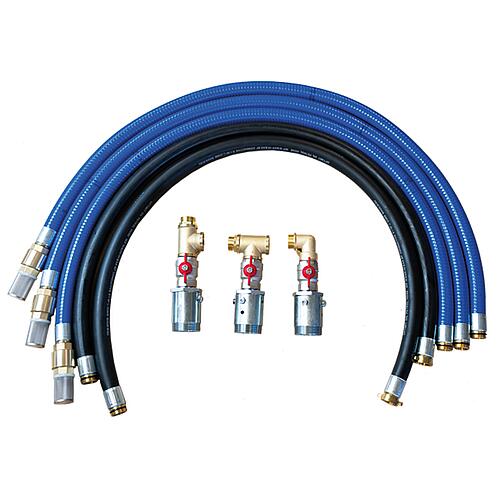 Verbindungsschlauchset Pumpe Oben für 3 x  Lagertank 1000l