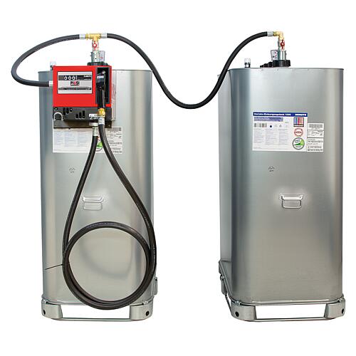 Dieseltankanlagen-Set Pumpe Cube vorne, 2-fach, 2000 l Standard 1