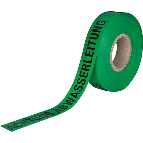 Bande de prevention "Achtung Abwasserleitung" vert ATTENTION EN ALLEMAND