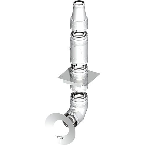 Conduit de fumée en plastique DN 80/125 (indépendant de l'air ambiant), pour montage extérieur
Kit de base 5 Standard 1