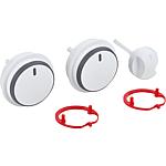 Bouton, blanc, kit  3 pièces