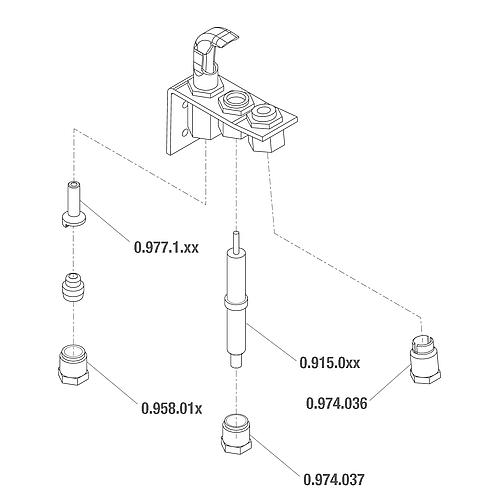 Accessoires pour brûleur d'allumage à gaz série 140/150/158/160 Standard 1