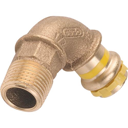 Raccord à sertir en bronze 
Coude de jonction 90° avec filetage mâle Standard 1