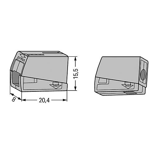 Bornes pour luminaires série 224, standard Anwendung 1