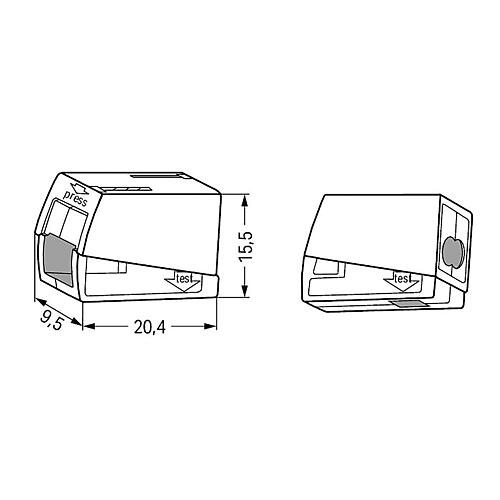 Bornes pour luminaires série 224, 2 conducteurs Anwendung 1
