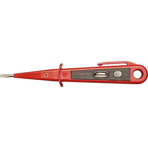 Testeur de phase avec garde anti-glissement, 100-250 V, VDE/GS Standard 1