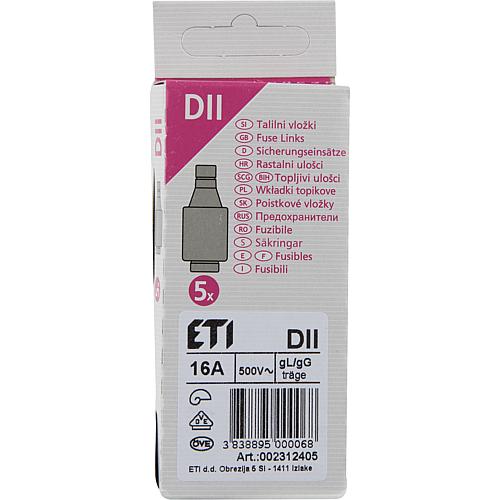 Diazed cartouche fusible DII 16 A, UE 5