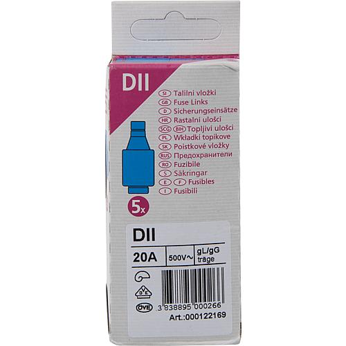 Diazed cartouche fusible DII 20 A, UE 5