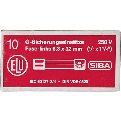 Fusible p courant faible 1,6 A a action instantanee 1 sachet de 10 pcs, 6,3x32mm
