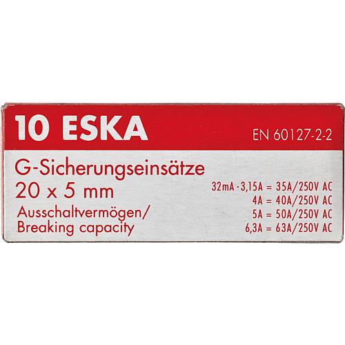 Fusible pour courant faible 0,125 A a action instantanee (5x20mm)      10 pieces