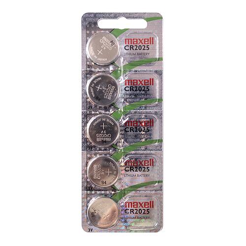 Pile bouton lithium CR 2025 3V 5pcs sous blister