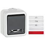Bouton de contrôle en saillie PEHA IP44, avec symboles D 655 WAB GLK, Cond. 10 Pièces