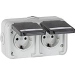 Prise double avec champ d´inscription