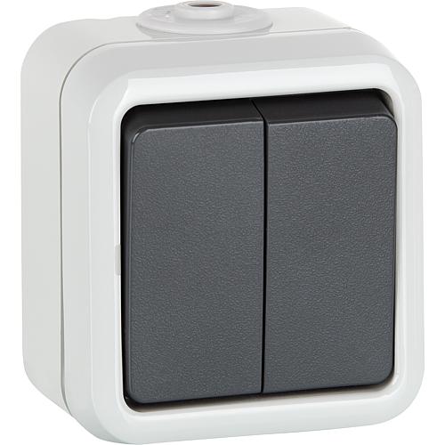Interrupteur multi-position en saukkue PEHA IP44, gris, D625 WAB