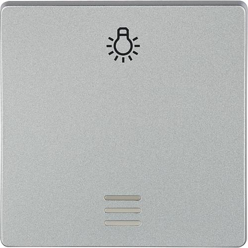 Interrupteur a bascule avec symbole lumiere et fenetre, aluminium metallique 55x55 mm, type de protection IP20/ 1pc