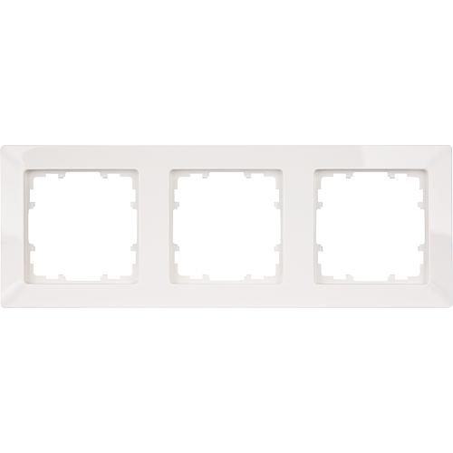 Cadres 80-mm-dim 3 compartiments; 222 mm x 80 mm blanc titan / 1 pc