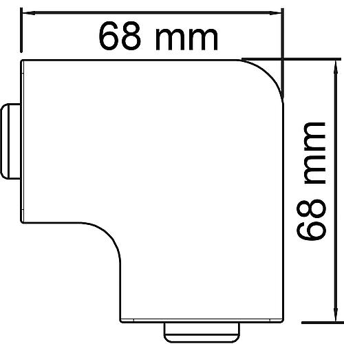 Angle plat gris clair Type WDK/HF 30045 / 1pc
