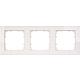 Cadres 80-mm-dim 3 compartiments; 222 mm x 80 mm blanc titan / 1 pc