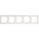 Cadre dim 80-mm 5 compartiments, 364mmx80 mm Blanc titan / pc