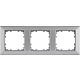 Cadre dim 80 mm 3 compartiments, 222 mm x 80 mm Alu metallique / 1 pc