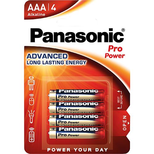 Piles alcalines Panasonic PRO Power, Micro AAA Standard 1