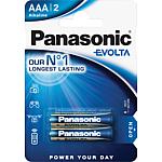 Piles alcalines Panasonic  EVOLTA , Micro, AAA