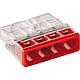 Borne de connexion pour boîte de dérivation 4 conducteurs, rouge 2273-204 / UE 100 pcs