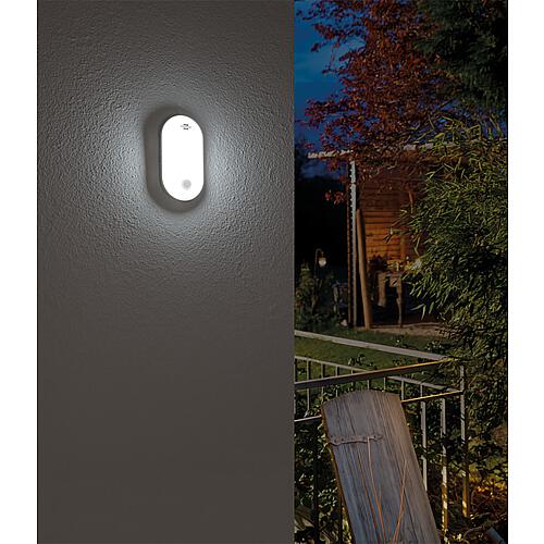 Lampe ovale à LED avec détecteur de mouvement Anwendung 2