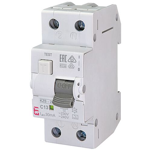 Disjoncteur-interrupteur différentiel FI/LS, KZS-R, instantané, C13A, 30mA, 10kA, Type A