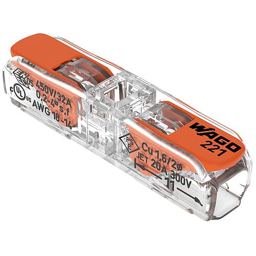 Connecteur de passage Wago avec levier Séries 221 Standard 1