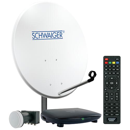 HDTV 4 TN, Full HD : Installation SAT d : 80cm, Quad-LNB + Receiver