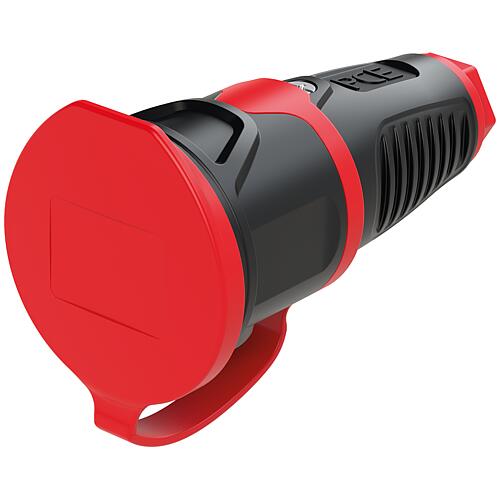 Prise de courant à contact de protection avec bande de couvercle, France/Belgique Standard 1