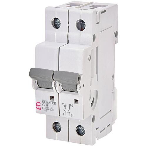 ETI Disjoncteurs automatiques ETIMAT P10 1-pôle + N, 10kA, C6, REG