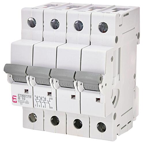 ETI Disjoncteurs automatiques ETIMAT P10 3 pôles + N, 10kA, B10, REG