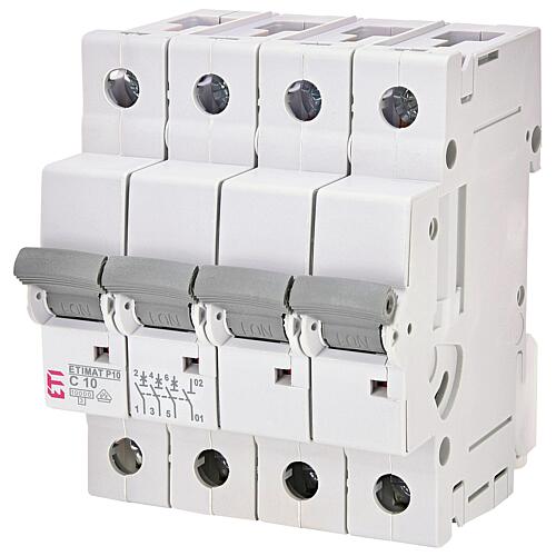 ETI Disjoncteurs automatiques ETIMAT P10 3 pôles + N, 10kA, C10, REG