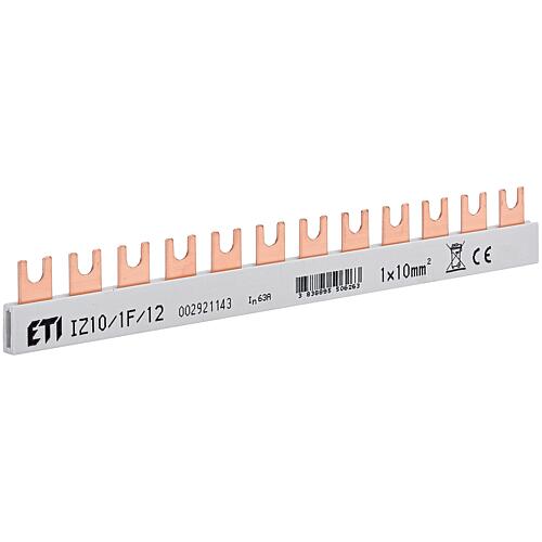 Jeu de barres isolé ETI, IZ10/1F/12, 1-pôle Standard 1