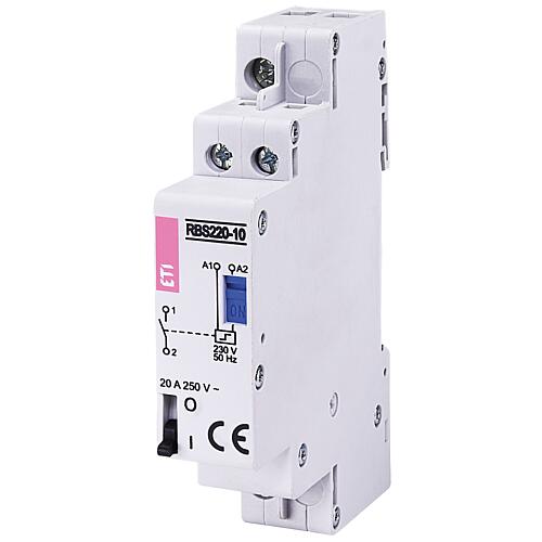 Interrupteur à impulsion ETI bistable RBS220 230V AC, REG Standard 1