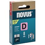 Agrafe à fil plat Novus type D 53F/8 galvanisée Cond. : 1200 Pièces