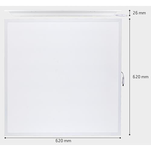 Panneau LED - 40W 4000lm 4000K, 620x620mm - Réseau Lifud - Blanc