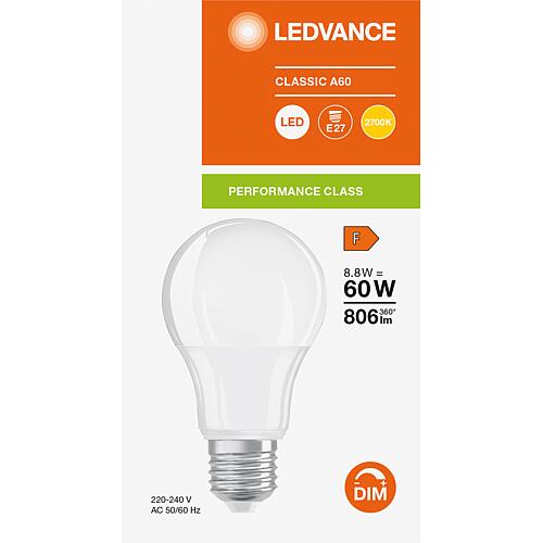Lampes LED 8,8 W, 230 V, E27, 2700 K Anwendung 1