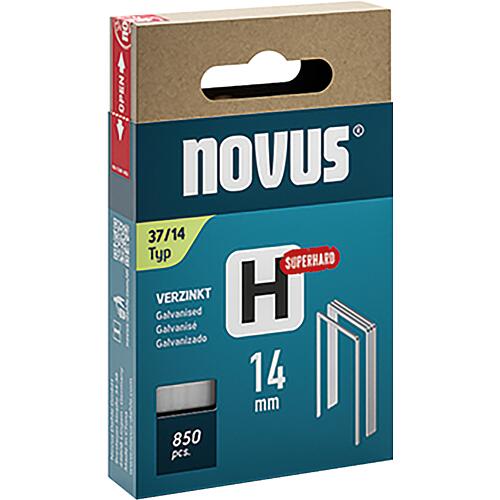 Agrafe en fil fin Novus type H 37/14 galvanisé, super dur Standard 1
