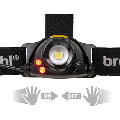 Lampe sans fil LED frontale brennenstuhl® LuxPremium SL 401 AF, 3,7 V avec batterie 2,6 Ah Anwendung 1
