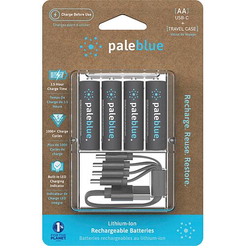Piles rechargeables Paleblue USB-C Mignon, AA Standard 1